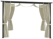 Kremowa altana ogrodowa z regulowanym dachem K0-F91