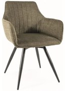 Krzesło z podłokietnikami BALLO oliwkowe obracane SIGNAL