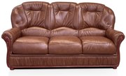 Kanapa 3-osobowa 100% skóry bawolej DAPHNE - Kolor: brązowy