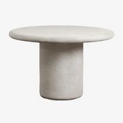 Okrągły Stół Jadalniany Z Cementu Emiria Ø120 Cm & Sand Grey - Sklum