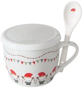 Świąteczny kubek jumbo z pokrywką i łyżeczką MONTI, 600 ml
