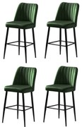 Zestaw krzeseł barowych Vento Green and Black, 4 szt., 4 szt.