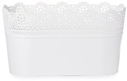Prosperplast Doniczka ażurowa Lace, biały