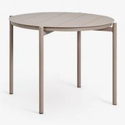 Okrągły Stół Ogrodowy Ø110 Cm Z Aluminium Elton Moka Brown - Sklum