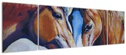 Obraz - Zakochane konie (170x50 cm)