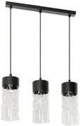 Szklana potrójna lampa wisząca nad stół - 3X EX501 M9-Z70