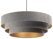 Szaro-złota lampa wisząca glamour - S439-Sebila