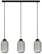 Lampa wisząca z ryflowanymi kloszami grafitowa M7-W19