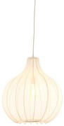 Beżowa lampa wisząca z tekstylnym kloszem ø 50 cm Elati – Light &amp; Living