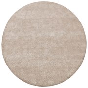 Beżowy dywan shaggy okrągły C0-W51