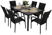 Zestaw rattanowy ogrodowy SIENA 1+6 (różne długości) stół 150x90 cm