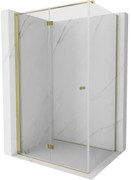 Mexen Mist-F kabina prysznicowa składana lewa 95 x 70 cm, transparent, złota - 8A6T-095-070-50-00-L