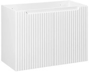 Nowoczesna biała szafka łazienkowa z ryflowaniem H9-D43