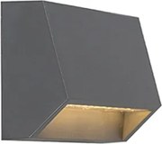 Nowoczesna lampa ścienna zewnętrzna ciemnoszara w komplecie z LED IP54 - Sandstone 1