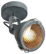 Szary kinkiet ścienny z dwupuziomową regulacją klosza - 3X V094 W9-K08