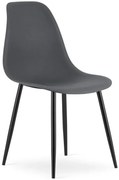 Ciemnoszare krzesło plastikowe do jadalni W6-G89