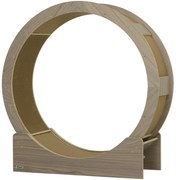 PawHut Bieżnia dla Kota, Koło dla Kota 91 cm z Hamulcem, Mata Do Drapania, Koło dla Zdrowej Aktywności Kolor Orzechowy