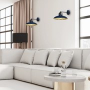 Kinkiet FELIX NAVY BLUE/GOLD 1xE27, granatowy, złoty, pojedynczy