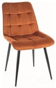 Krzesło tapicerowane CHIC VELVET cynamonowe SIGNAL