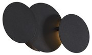 Nowoczesny Kinkiet / Lampa scienna czarny z LED z 3-stopniowym ściemnianiem 3-źródła światła - Sunrise Nowoczesny Oswietlenie wewnetrzne