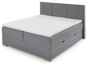 Szare łóżko boxspring ze schowkiem 160x200 cm Tambo – Meise Möbel