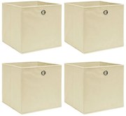 Kremowy komplet pudełek do przechowywania 4 sztuki C9-T81