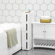 Szafka na kółkach, wąska, biała - KFR08WT