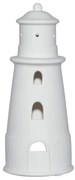Porcelanowy lampion w kształcie latarni morskiej, 27 cm