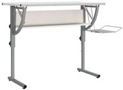 Biało-szare metalowe biurko kreślarskie podnoszone N5-F82
