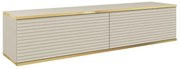 Szafka RTV KARL 3D 135cm wisząca/stojąca kaszmirowy mat  PIASKI Meble