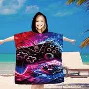 Dziecięce ponczo GAMES kolorowe 60x90 cm