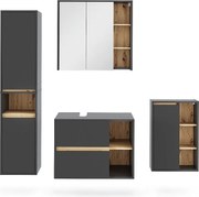Zestaw mebli łazienkowych szary/artystyczny 80x46x60 viola
