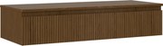 Mexen Rivel szafka łazienkowa podumywalkowa 120 cm z blatem, 1 szuflada, ryflowana , orzech - 91A20-12023-1-BFC86