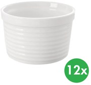 Naczynie do pieczenia, śr. 10 cm, wys. 6,5 cm, porcelana biała, 12 szt