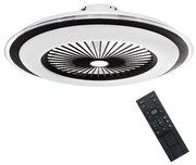 Plafoniera LED ZONDA BLACK 48W z wentylatorem, okrągły, czarny