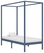 Szare pojedyncze łóżko z baldachimem 100x200cm Z3-F42