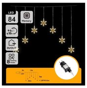 Aigostar - Zewnętrzny świąteczny łańcuch świetlny LED 84xLED/230V 1,2x1m IP44 ciepła biała, płatki śniegu