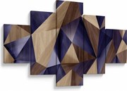 Obraz - 3D drewniane trójkąty (125x70 cm)