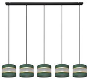 Żyrandol na lince HELEN 5xE27/15W/230V zielony/złoty