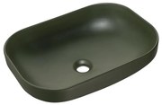 COMAD UN-NELI-MFG - Umywalka na blat NELI 50,4x35,2 cm ceramika/matowa zieleń
