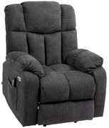 HOMCOM Fotel relax 2-w-1 z funkcją leżenia, porty USB, sprężyny kieszeniowe, Czarny