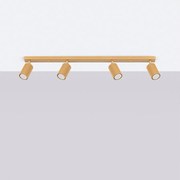 Lampa sufitowa minimalistyczny Gloow, aluminium - 4 źródło światła 4000K - L.81 x H.16.5 cm - złoty