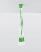 Lampa wisząca DIEGO 3 zielona SOLLUX  LIGHTING