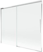 Mexen Rox parawan nawannowy 2-skrzydłowy rozsuwany 190 x 150 cm, transparent, chrom - 8C9-190-001-01-00