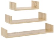 Zestaw Półek Ściennych W Kolorze Dąb Biały G9-M79