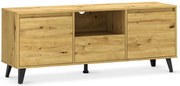 Minimalistyczna szafka pod telewizor z szufladą dąb artisan F8-S84