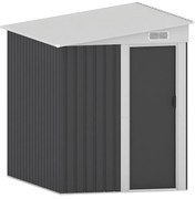 Schowek ogrodowy przyścienny z metalu/ocynkowanej stali antracytowy 3,15 m² - DAXTON