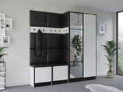 Garderoba EDEN 21 Biały + Ekoskóra Czarna