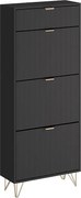 Szafka na buty czarny 60x23.5x145 helge