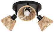Lampy sufitowe MYHA 3 klosze z plecionego papieru, 3 x Ø 25 cm